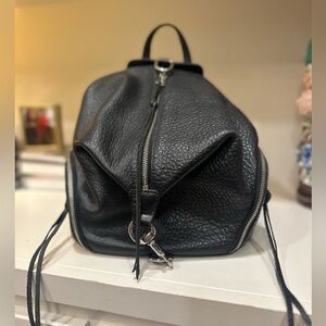 Rebecca Minkoff Mini Black Grained Leather Backpack